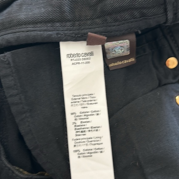 Roberto Cavalli black denim boot cut jeans NWOT - Picture 6 of 7